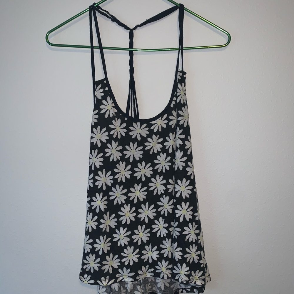 Women’s Small SO Open back Tanktop with Daisies